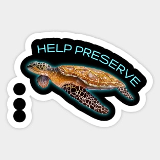 Sea turtle preservation Sticker